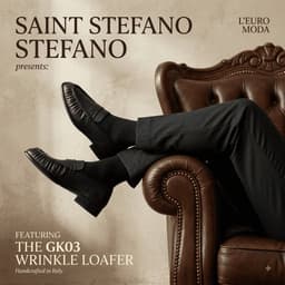 Giày Loafer Saint Stefano GK03 - Da Nhúm Mũi - Blue Line Da Ý 2