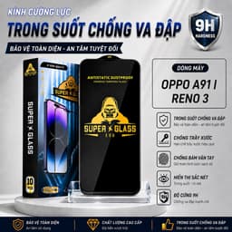 Kính cường lực Oppo A91 / reno3 / reno 3 cao cấp full màn miếng dán bảo vệ màn hình điện thoại 1