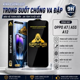 Kính cường lực Oppo A5S, A12, A7 cao cấp thế hệ mới full màn miếng dán bảo vệ màn hình điện thoại 1