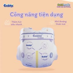 (COMBO 2B) Bỉm Goldgi+ PREMIUM / CAO CẤP quần dán đủ size Nb92/S84/M66/M60/L/XL/XL/XXL 6