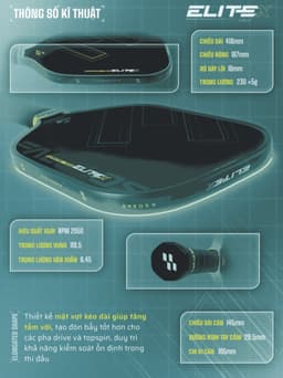 Vợt Elite X V2 Tardio Facolos Chính Hãng - Phiên Bản Giới Hạn Đặc Biệt, Công Nghệ Lõi Mới Nhất 2026 9