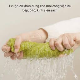 Khăn Lau Bếp Đa Năng Thấm Hút Siêu Tốt Tái Sử Dụng - cuộn 20 khăn - Sạch Bóng - Thấm Hút - Bền Đẹp 5