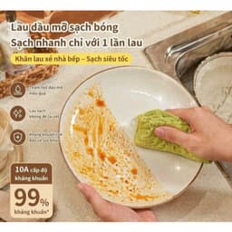 Khăn Lau Bếp Đa Năng Thấm Hút Siêu Tốt Tái Sử Dụng - cuộn 20 khăn - Sạch Bóng - Thấm Hút - Bền Đẹp 8