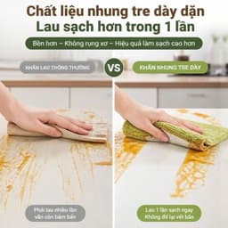 Khăn Lau Bếp Đa Năng Thấm Hút Siêu Tốt Tái Sử Dụng - cuộn 20 khăn - Sạch Bóng - Thấm Hút - Bền Đẹp 3