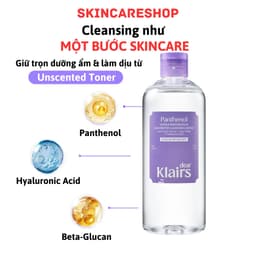 Nước tẩy trang Dear Klairs Supple Preparation Unscented Cleansing Water 400ml SKINCARESHOP 1