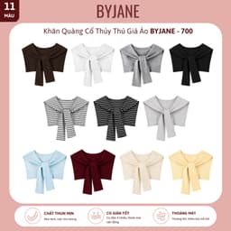 [ MỞ BÁN ] Khăn Quàng Cổ Thủy Thủ Giả Áo Nữ BYJANE 700 - Khăn Choàng Cổ Co Giãn Phối Áo Sơ Mi, Váy, 11 Màu 1