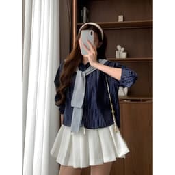 [ MỞ BÁN ] Khăn Quàng Cổ Thủy Thủ Giả Áo Nữ BYJANE 700 - Khăn Choàng Cổ Co Giãn Phối Áo Sơ Mi, Váy, 11 Màu 3