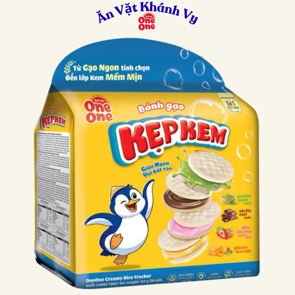 Bánh Gạo Kẹp Kem One One Mix Vị 117g - HÀNG CHÍNH HÃNG