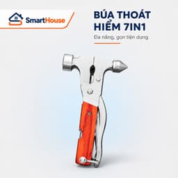 Búa thoát hiểm ô tô búa đa năng 7 trong 1 thép không gỉ 1