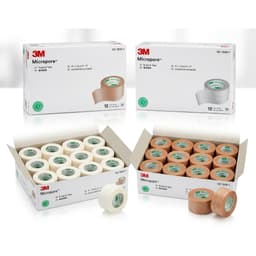 Set 2 Băng Keo Giấy Y tế, Thẩm Mỹ 3M  MICROPORE - Màu da và trắng, kích thước 2,5cm x 9,1m 1