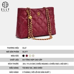 [Tặng hộp 20.10] Túi đeo chéo nữ ELLY EL377 da tổng hợp đeo vai thời trang 2