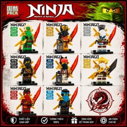 [CÓ SẴN][IN LƯNG][2 Mặt]Ninjago Giáp Vai Rồng-Mô Hình Lắp Ghép Trưng bày-Minifigures Dragon Rising Ninjago 1