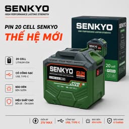 Pin 20 Cell SENKYO PROMAX, Kèm Sạc Nhanh 2.0A, Dung Lượng 10Ah, Có Cổng Sạc USB, Type C, Có Đèn Báo Pin 2