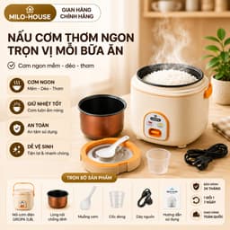 Nồi Cơm Điện Mini Đa Năng GROPA  – Chống Dính, Siêu Bền, Tiết Kiệm Điện, Phù Hợp 1-2 Người 5