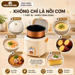 Nồi Cơm Điện Mini Đa Năng GROPA  – Chống Dính, Siêu Bền, Tiết Kiệm Điện, Phù Hợp 1-2 Người 4