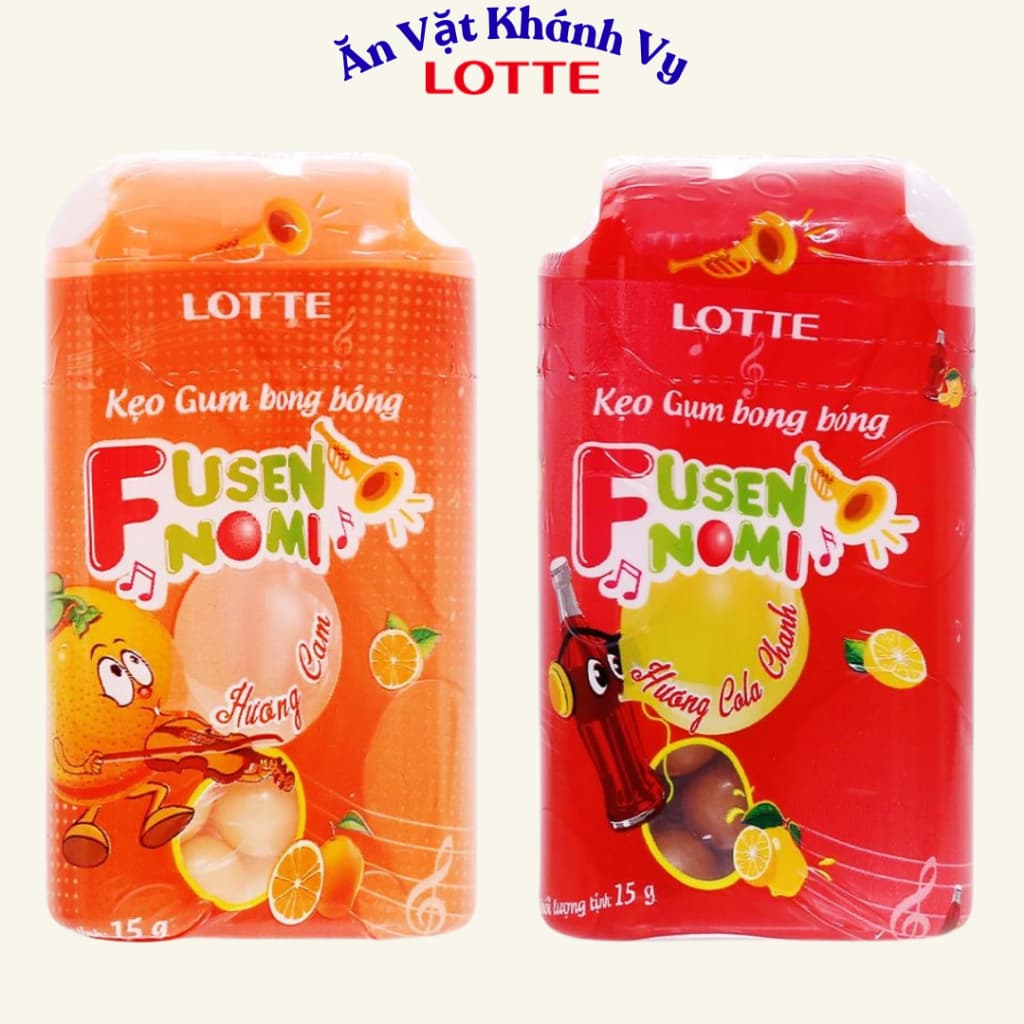 Kẹo Gum Bong Bóng Lotte Fusen Nomi Hũ 13,8g - HÀNG CHÍNH HÃNG