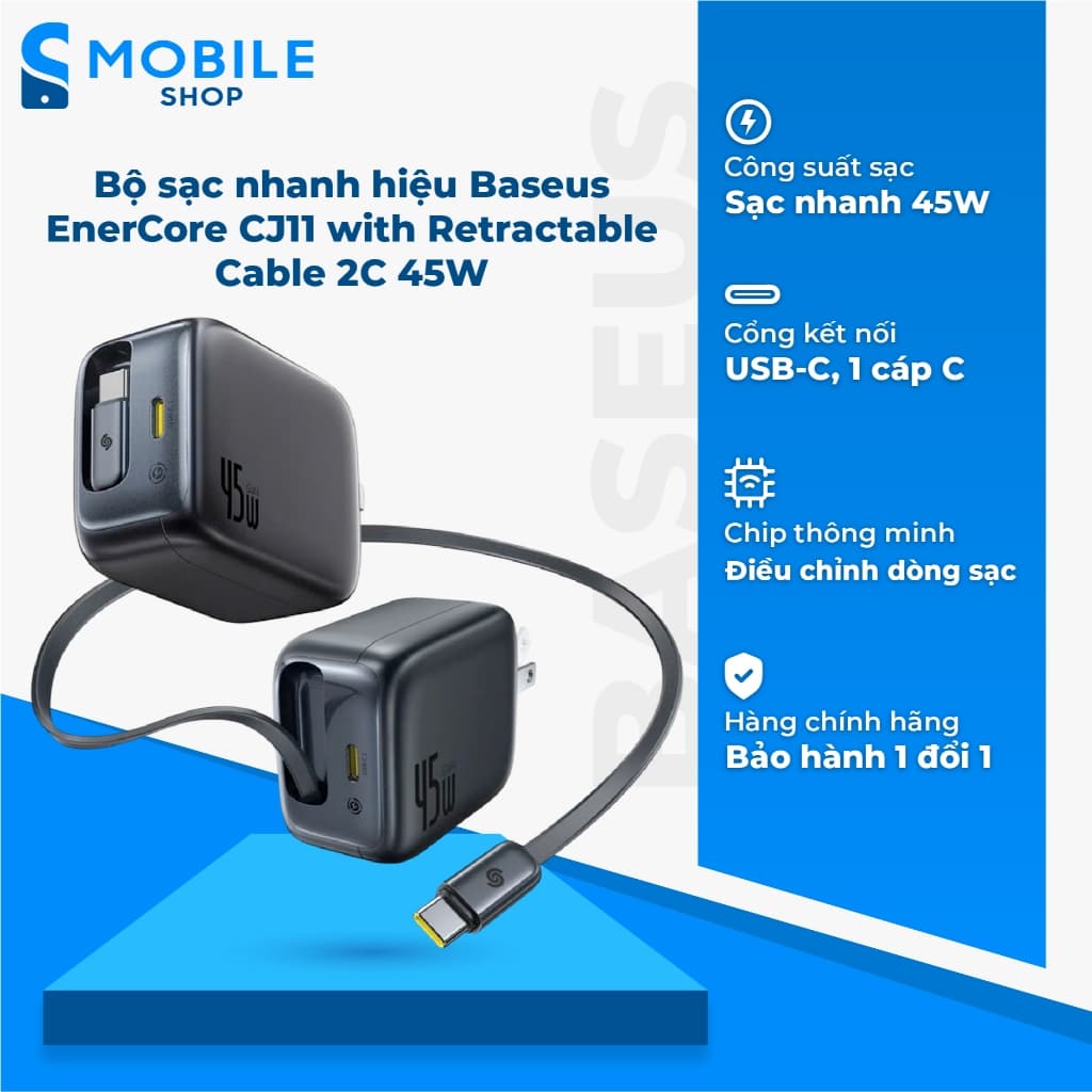 Bộ sạc nhanh hiệu Baseus EnerCore CJ11 Chính Hãng