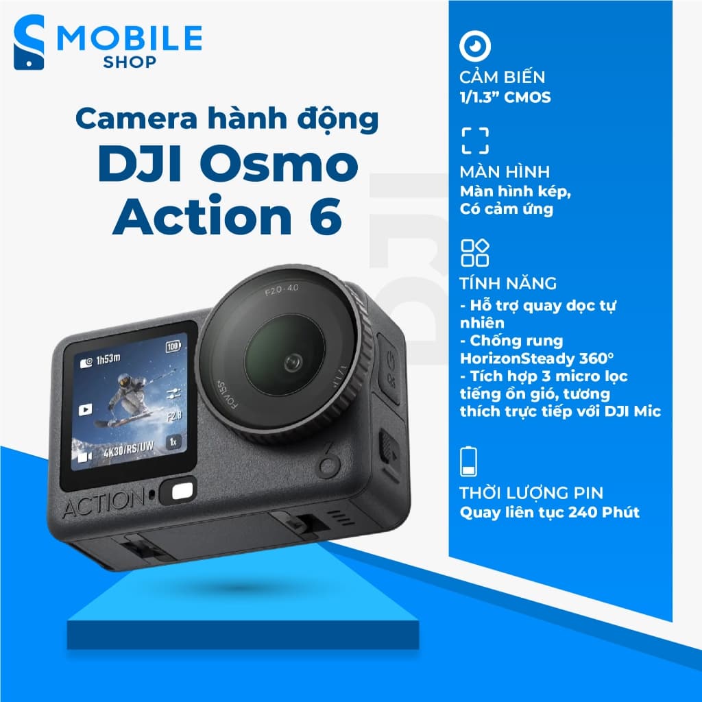 Camera hành động DJI Action 6 Standard Combo Chính Hãng