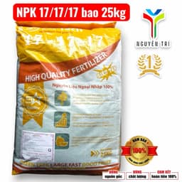 NPK 17-17-17 + TE bao 25kg, siêu nở gốc mai, phì gốc mai và cây kiểng 1
