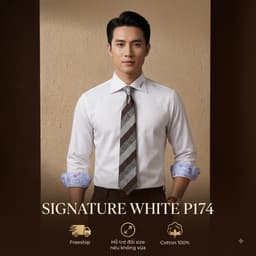 Áo Sơ Mi Nam Saint Stefano Chống Nhăn Wrinklefree Cotton 100% Cổ English Spread Thêu Faith Hope Love 1