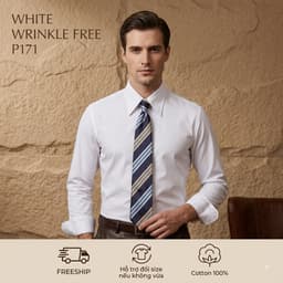Áo Sơ Mi Saint Stefano P171 - Cổ Forward - Vải Dệt Mịn - Cotton Chống Nhăn 1