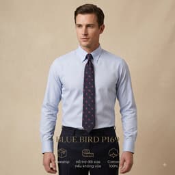Áo Sơ Mi Saint Stefano P169 - Cổ Buttondown - Vải Birdeyes - Cotton Chống Nhăn 1
