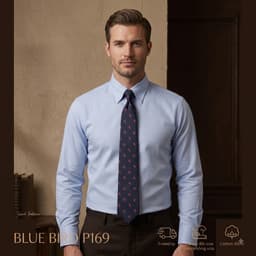 Áo Sơ Mi Saint Stefano P169 - Cổ Buttondown - Vải Birdeyes - Cotton Chống Nhăn 2