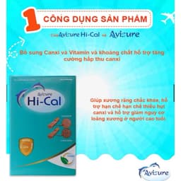 Avisure Hical (hộp 30 : 60 viên) Bổ sung Canxi nano D3 K2 hỗ trợ xương răng chắc khỏe,giảm nguy cơ loãng xương người già 1