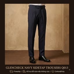 Quần Âu Nam Saint Stefano Q013 – Side Tabs – Navy Caro Prince of Wales 2