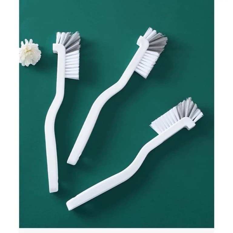 Bàn chải Trắng Xám nhà vệ sinh, nhà bếp, góc vuông đa năng, chổi cọ rửa ly cốc, chà sạch mọi góc ngách vị trí hẹp