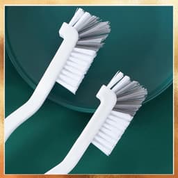 Bàn chải Trắng Xám nhà vệ sinh, nhà bếp, góc vuông đa năng, chổi cọ rửa ly cốc, chà sạch mọi góc ngách vị trí hẹp 5