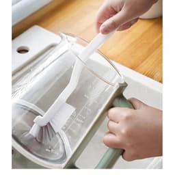 Bàn chải Trắng Xám nhà vệ sinh, nhà bếp, góc vuông đa năng, chổi cọ rửa ly cốc, chà sạch mọi góc ngách vị trí hẹp 7