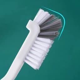 Bàn chải Trắng Xám nhà vệ sinh, nhà bếp, góc vuông đa năng, chổi cọ rửa ly cốc, chà sạch mọi góc ngách vị trí hẹp 6