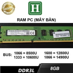 RAM PC DDR3L 8GB BUS 1866 (14900U), hàng tháo máy chính hãng, bảo hành 6 tháng 1