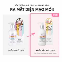 LOUVCELL Kem body dưỡng thể trắng da cấp ẩm Crystal Whitening Body Lotion 250ml - Hàng công ty, có VAT 2