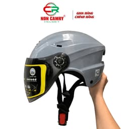 Nón Bảo Hiểm Có Kính Dài Nửa Đầu Cho Nam Và Nữ - Kiểu dáng trẻ trung,  Phong Cách Độc Đáo - Chính Hãng 4