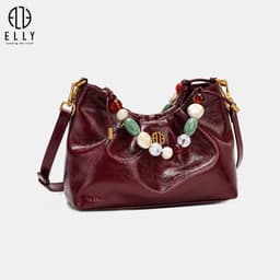 [Tặng hộp 20.10] Túi xách nữ ELLY EL422 da tổng hợp cao cấp túi xách tay đeo vai đeo chéo 4