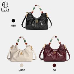 [Tặng hộp 20.10] Túi xách nữ ELLY EL422 da tổng hợp cao cấp túi xách tay đeo vai đeo chéo 3