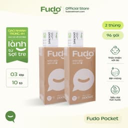 [2 THÙNG] Khăn giấy Fudo 3 lớp bỏ túi 100% sợi tre tự nhiên không tẩy trắng - 96 gói 9