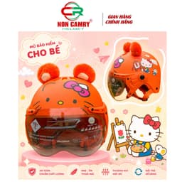 Mũ Bảo Hiểm Cho Bé Gái Chính Hãng, Kính Ngắn Có Tai, Tem Hình Ngộ Nghĩnh Đáng Yêu, Đội Êm, Thoải Mãi 7