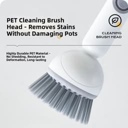 Bàn Chải Cọ Nồi Chảo Có Bình Đựng Nước Rửa Chén, Đầu Cọ Xoay 360 Độ Làm Sạch Hiệu Quả 8