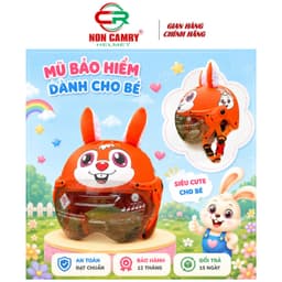 Mũ Bảo Hiểm Cho Bé Gái Chính Hãng, Kính Ngắn Có Tai, Tem Hình Ngộ Nghĩnh Đáng Yêu, Đội Êm, Thoải Mãi 6