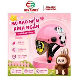 Mũ Bảo Hiểm Cho Bé Gái Chính Hãng, Kính Ngắn Có Tai, Tem Hình Ngộ Nghĩnh Đáng Yêu, Đội Êm, Thoải Mãi 3