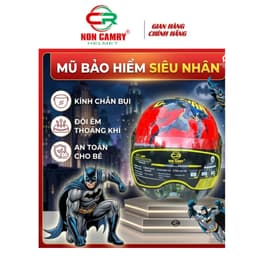 Mũ Bảo Hiểm Trẻ Em Chính Hãng - Kính Ngắn, Siêu Nhân, Doremon - An Toàn và Tiện lợi 6