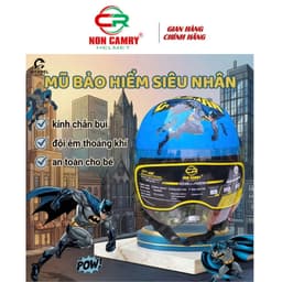 Mũ Bảo Hiểm Trẻ Em Chính Hãng - Kính Ngắn, Siêu Nhân, Doremon - An Toàn và Tiện lợi 3