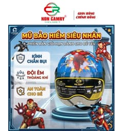 Mũ Bảo Hiểm Trẻ Em Chính Hãng - Kính Ngắn, Siêu Nhân, Doremon - An Toàn và Tiện lợi 4