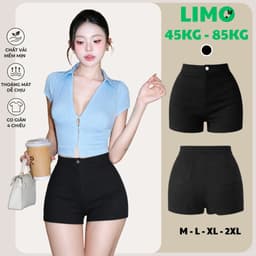 [Có Bigsize 45-85kg] Quần Short Nữ Cạp Cao Vải Umi Co Giãn 4 Chiều Quần Đùi Nữ Thể Thao Dance LIMO 1