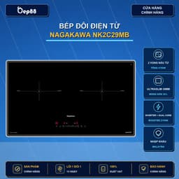 Bếp đôi điện từ Nagakawa UltraSlim NK2C29MB | Nhập khẩu từ Malaysia | Hệ điều hành kép | BH 5 năm tại nhà 1