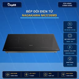Bếp đôi điện từ Nagakawa NK2C06MS | Nhập khẩu Malaysia | Mặt kính ĐỨC | BH tại nhà 5 năm 1