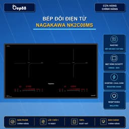 Bếp đôi điện từ Nagakawa NK2C08MS | Nhập khẩu từ Malaysia | Mặt kính ĐỨC | BH tại nhà 5 năm 1